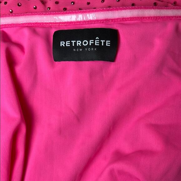 Retrofete Crystal Embellished Ruched Draped Strapless Bodycon Maxi Dress Sz XS - Picture 6 of 6